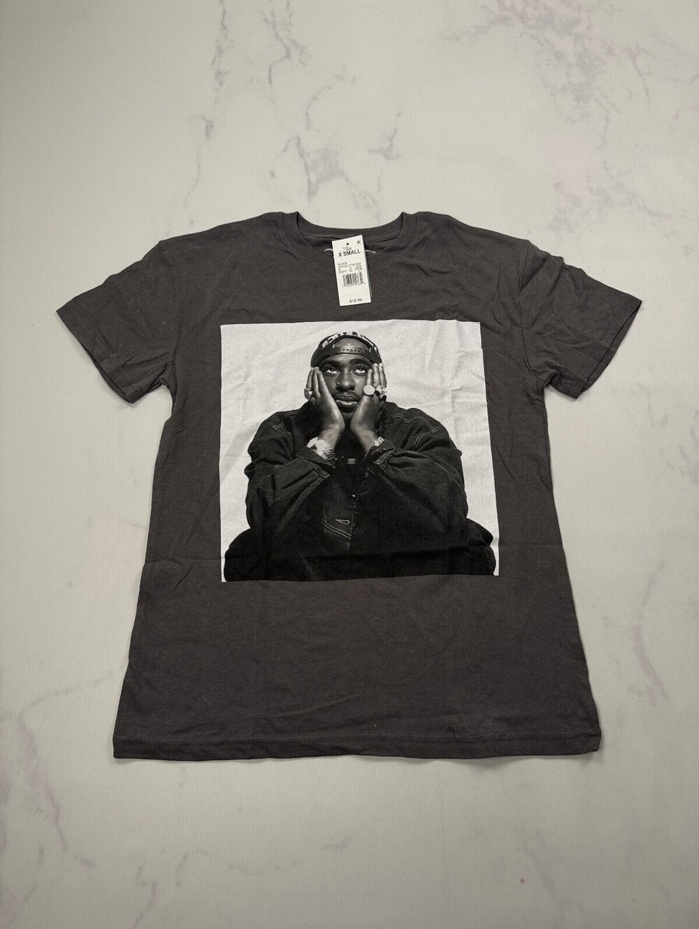 2Pac Graphic T Shirt Black Modern Bold Style - Mens X Small NWT
